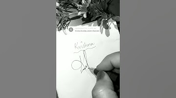 🌟🍀Krishna Signature✍️#signature #shortsfeed #howtosign #sign
