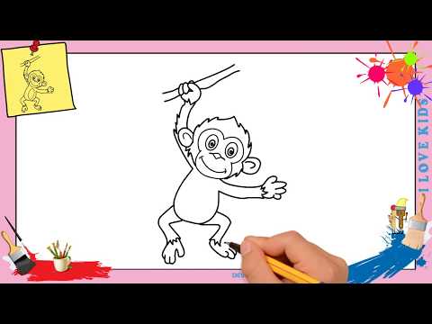 Vidéo: Comment Dessiner Un Singe Par étapes