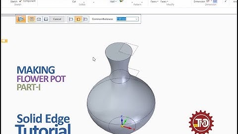 Making Flower Pot : Part-1 :: Solid Edge Tutorial