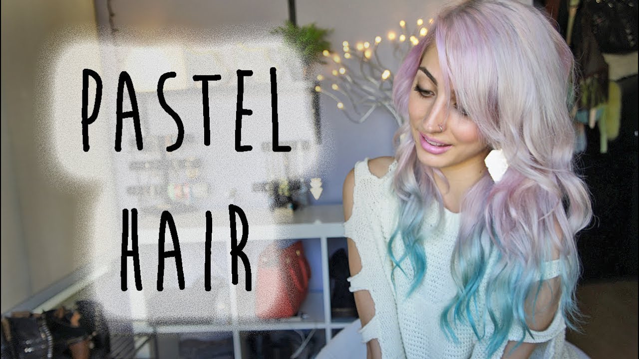 Pastel Pink Dip Dyed Teal Hair Brittany Balyn Youtube