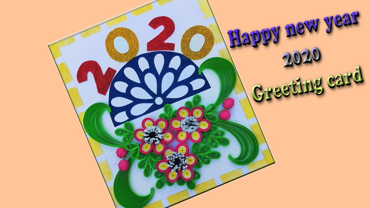 Very Easy ! New year 2020 Greeting cards - How to make New Year ...