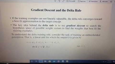 Video 1- gradient descent and delta rule