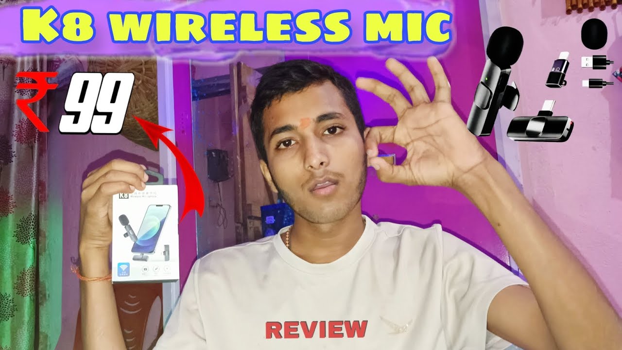 k8 wireless collar mic in shoking price. k8 वायरलेस कॉलर माइक चौंकाने वाली कीमत में।  😨😱 