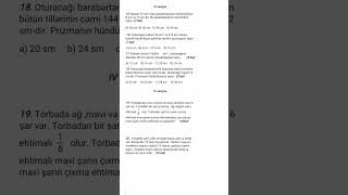 6-cı sinif riyaziyyat Bsq 2 #maths #mathas #exam #matematikolimpiyat #numericalreasoning #kəşfet