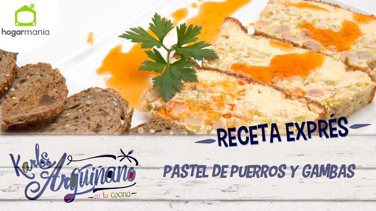 Receta Exprés: Pastel de puerros y gambas