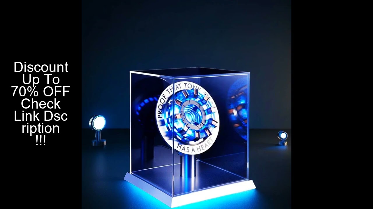 Stark MK1 Metal Alloy USB LED Lamp - Voice Control, PVD Surface, 18cm, Proof Tony Stark Has a Heart,