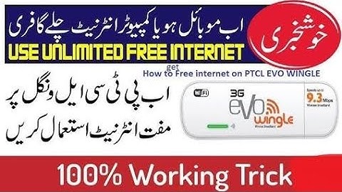 How to Use Free internet on Ptcl 3G Evo Wingle 9.3 Mbps