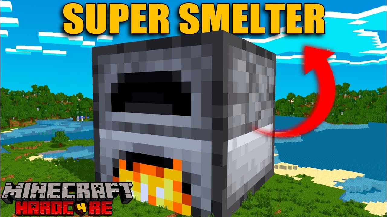 I BUILD THE FASTEST SUPER SMALTER IN MINECRAFT HARDCORE.