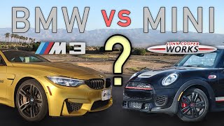 BMW M3 vs MINI JCW Hardtop | Which is faster on an autocross track?