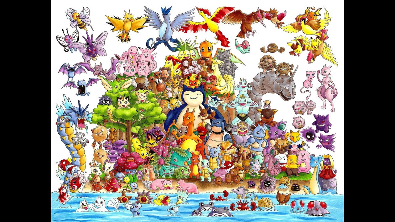 Original 151 Pokemon Poster 