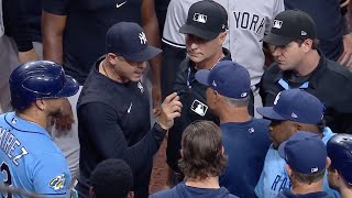 Boone, Cash weigh in on bench-clearing incident between Yankees and Rays