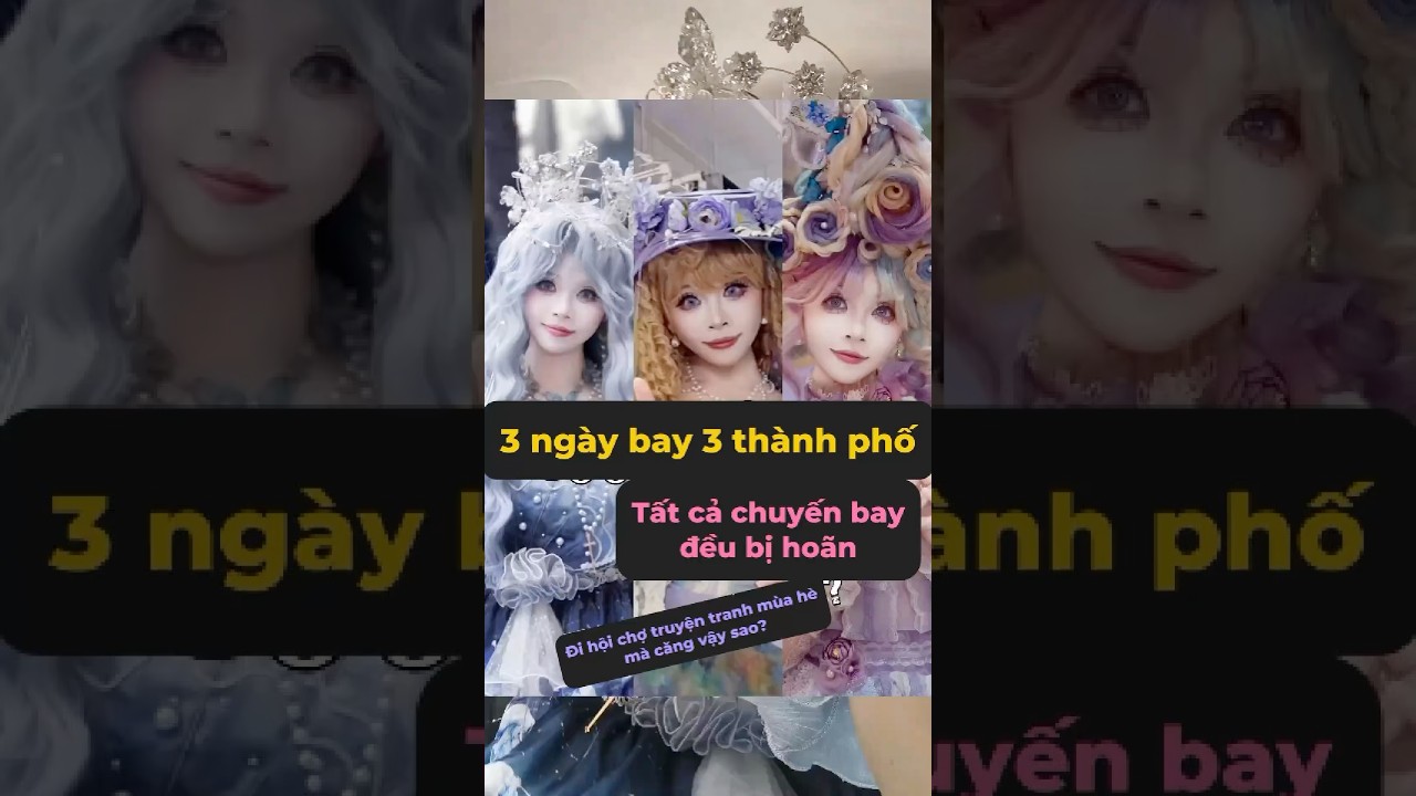 Bay ba thành phố trong ba ngày! Các chuyến bay đều bị hoãn #meowcosplay #shorts
