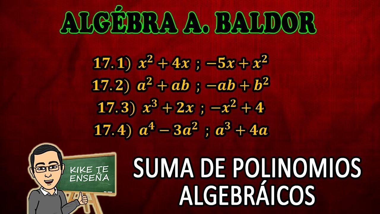 PROBLEMAS 17.1 al 17.4 - SUMA ALGEBRAICA - ALGEBRA DE BALDOR camera iphone 8 plus apk