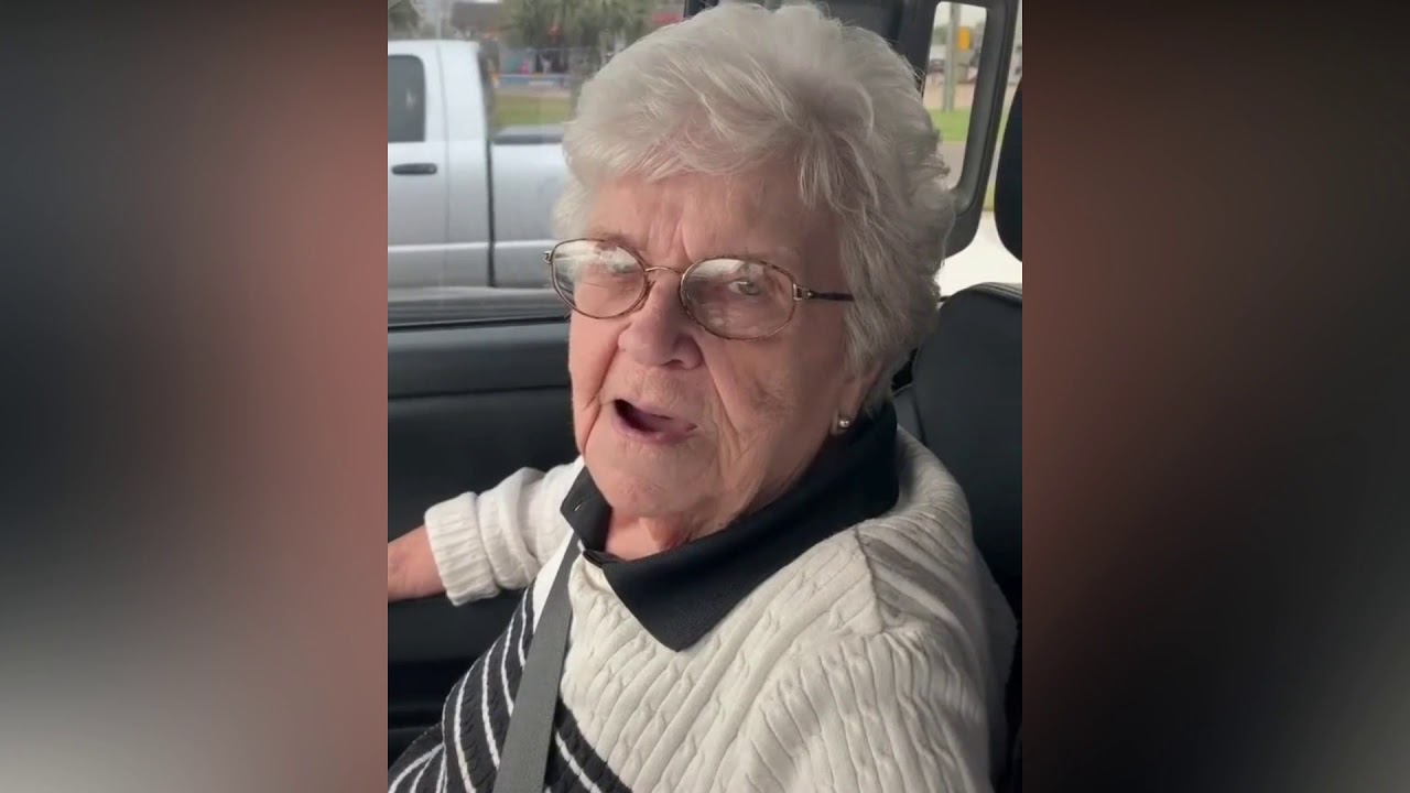 Grandma Shyly Laughs When Grandson Tells Her a Dirty Joke - YouTube