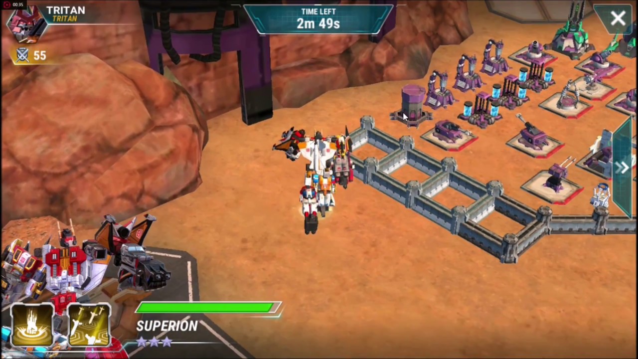 Transformers Earth Wars SUPERION first time landing GAMEPLAY YouTube