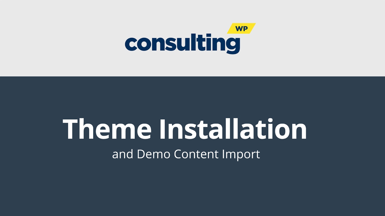 Consulting – Business and Finance WordPress Theme Installation ...