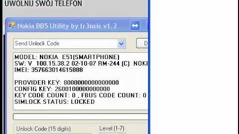 Jak wpisać kod simlocka w telefonach nokia przez kabel USB