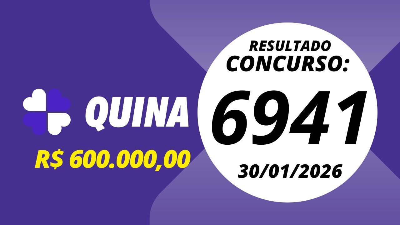 Quina Resultado Concurso 6941 30/01/2026