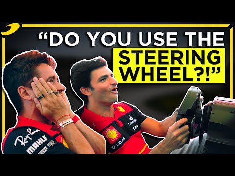 Charles Leclerc and Carlos Sainz Take On Our Sim Challenge