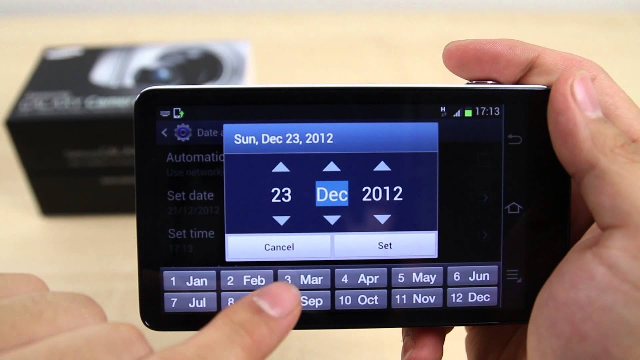 How To Set The Date And Time On Samsung Galaxy Camera YouTube