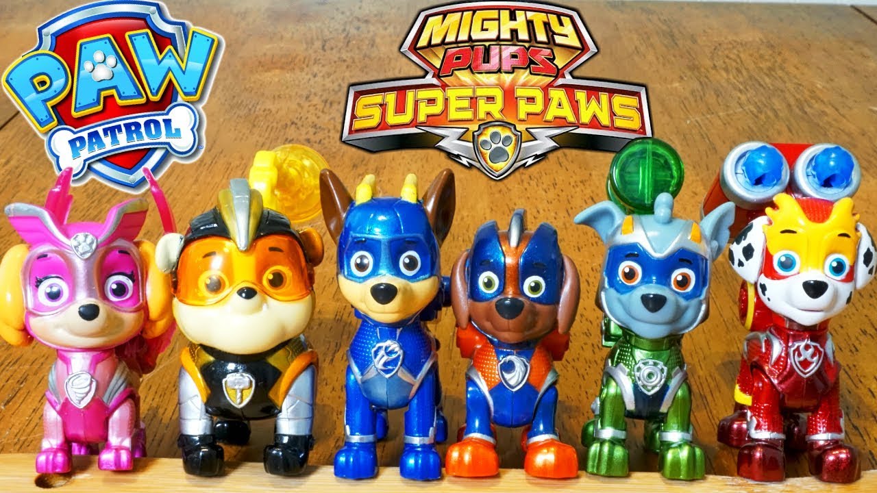 paw patrol mighty pups toy videos