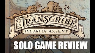 Transcribe The Art of Alchemy - Board game (p)review - Roll & Write, Print & Play tabletop game