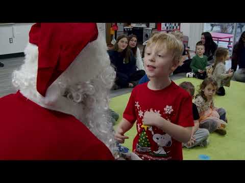 Santa Visits the Mentor High School Preschool