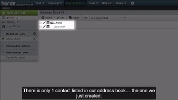 horde Webmail - Managing Contacts
