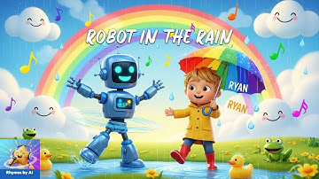 Robot in the Rain | Catchy AI Kids Song with Original Music & Cute Animation | Rhymes by AI