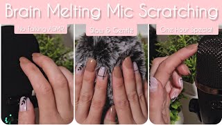 #ASMR | Super Relaxing Mic Scratching  😴 | Fluffy, Foam & No Cover | One Hour Special! | NO TALKING