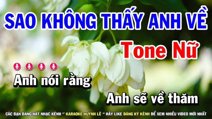 Karaoke Sao Không Thấy Anh Về - Tone Nữ Nhạc Sống Dễ Hát | Huỳnh Lê