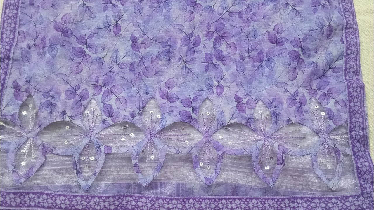 New stylish Daman design cutting and stitching with organza