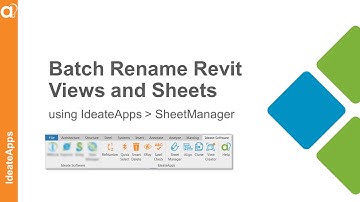 Batch-Rename Revit Views and Sheets with Ideate SheetManager of IdeateApps
