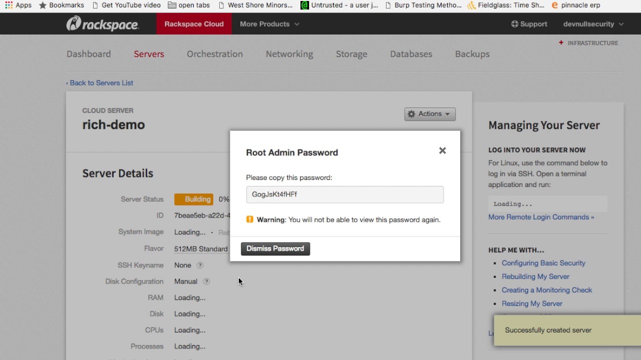 Creating Rackspace Cloud Servers and Databases YouTube