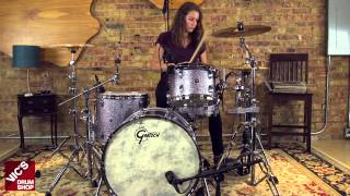 Gretsch 130th Anniversary Pewter Sparkle Finish 4-Piece Shell Pack with Stephanie