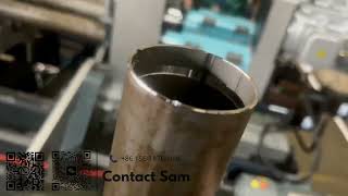 Automatic pipe double end chamfering and grooving machine