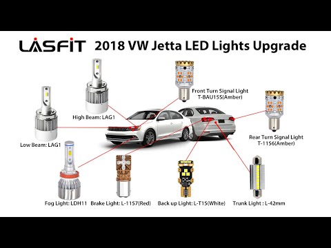 2018 Volkswagen Jetta | How to change headlight backup turn signal interior lights to LED