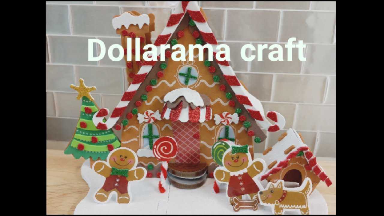 how-to-assemble-dollarama-gingerbread-house-craft-kit-dollarama-youtube