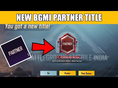 NEW BGMI PARTNER TITLE !! HOW TO GET BGMI PARTNER TITLE YES OR NO  - BGMI