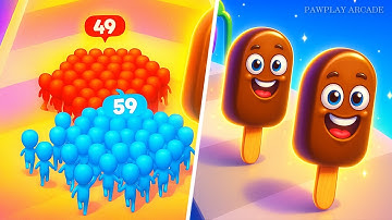 Ice Cream Stack Game VS Count Master - All Level Gameplay Android,iOS - NEW BIG APK UPDATE