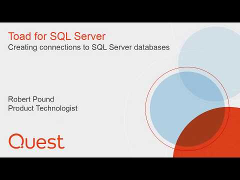 SQL 서버용 토드(Toad for SQL Server)를 사용해 SQL 데이터베이스에 연결하기