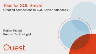 SQL 서버용 토드(Toad for SQL Server)를 사용해 SQL 데이터베이스에 연결하기