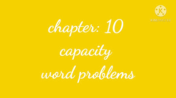 DAV class 3 mathematics chapter 10 capacity word problems