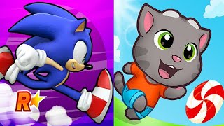 Talking Tom Candy Run vs Sonic Runners Revival Gameplay Android ios screenshot 5