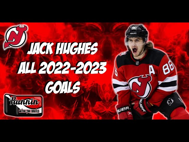 Jack Hughes 86 New Jersey Devils 2022-23 40th Anniversary