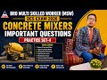 BRO MSW (DES) Exam 2026 important Questions Practice set -4  concrete mixers