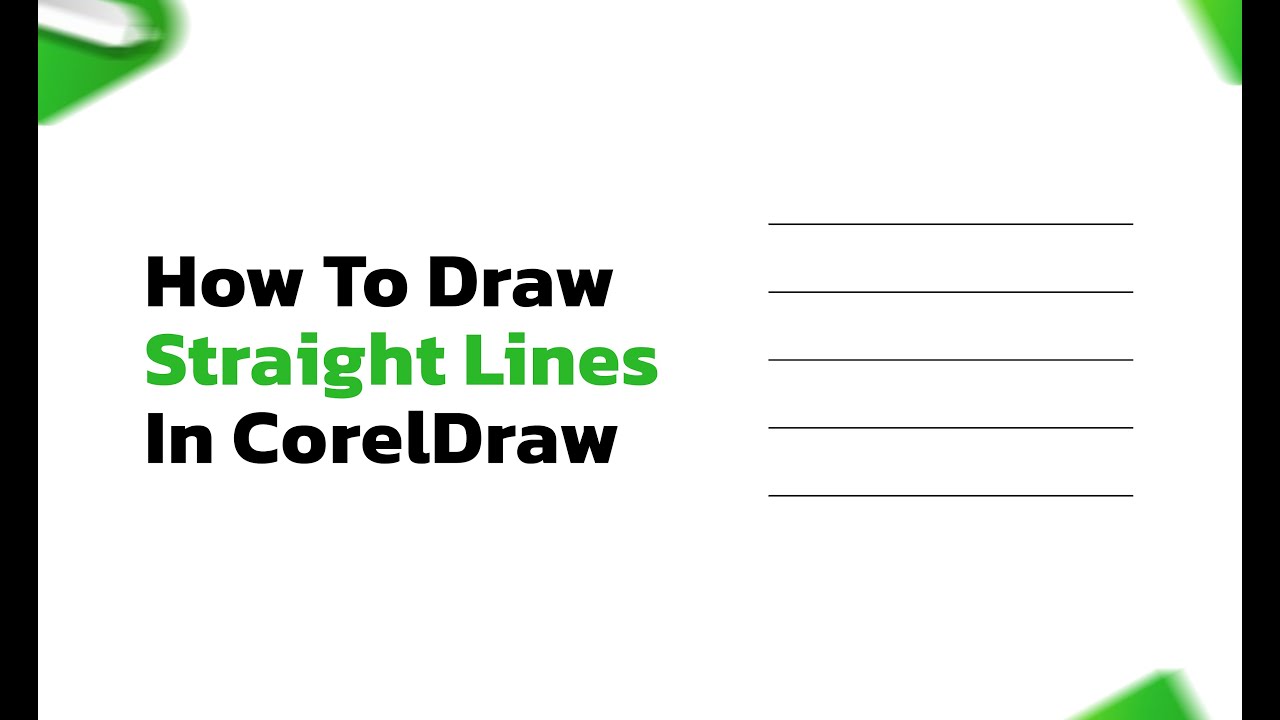 How To Draw Straight Line In CorelDraw - YouTube