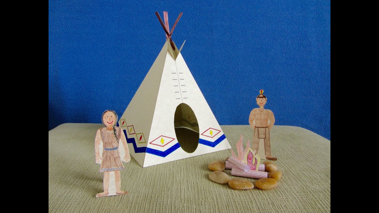 3d-paper-tipi-teepee-craft-project-youtube