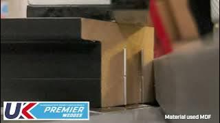 MDF Moulding Slow Motion insertion of UK Premier wedges