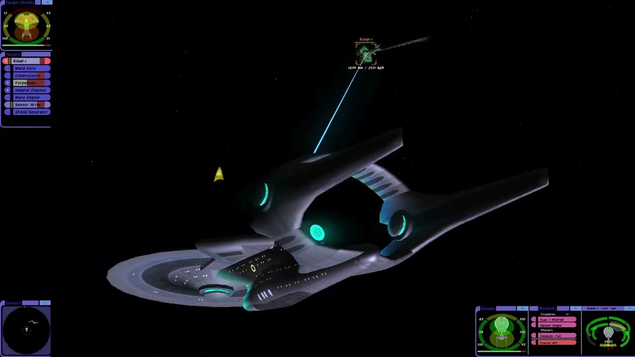 Future ships Sol-Class vs Cardassian Kirmal |RM| Star Trek Bridge Commander TEST
